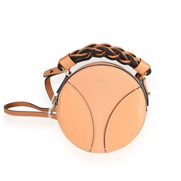 111222 fv 512fd55c 943f 45c7 86d6 b688b7623ccb Chloé Peach Bloom Grained Calfskin Mini Round Daria Bag