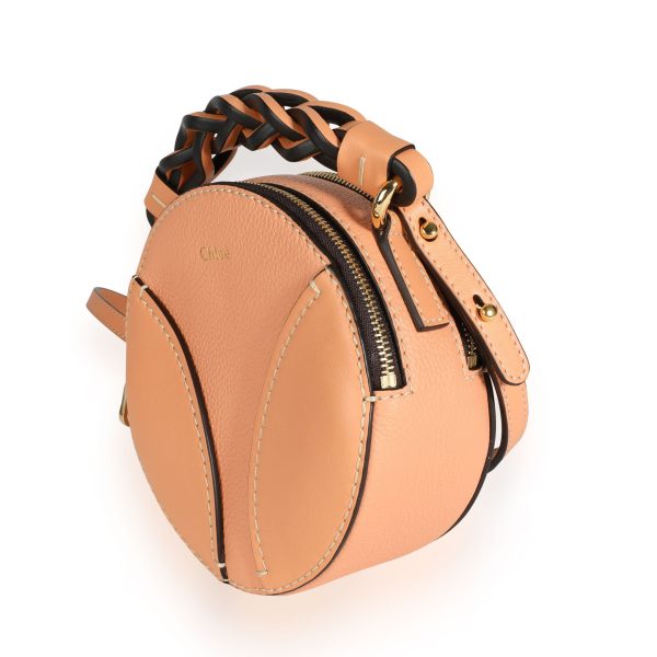 111222 sv b0f27de5 731c 4cf3 9555 b163f9eea0a6 Chloé Peach Bloom Grained Calfskin Mini Round Daria Bag