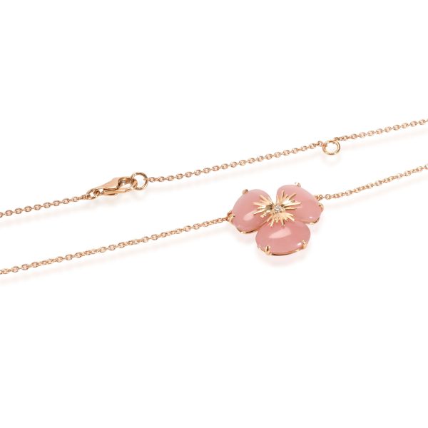 111241 clasp f4590a8e 6291 465b 9dc4 dba8026cef5e Malva Quartz Diamond Flower Necklace in 18K Rose Gold 002 CTW