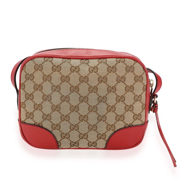 111270 fv 0913adfc 6d54 4d91 b6c1 16bbefa7d3db Gucci Brown GG Canvas Red Leather Mini Bree Messenger Bag