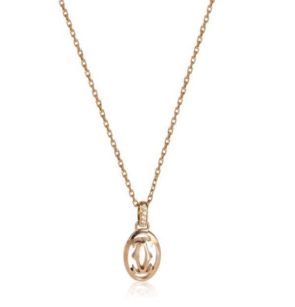 111304 fv Cartier C de Carter Diamond Pendant in 18K Pink Gold 003 CTW