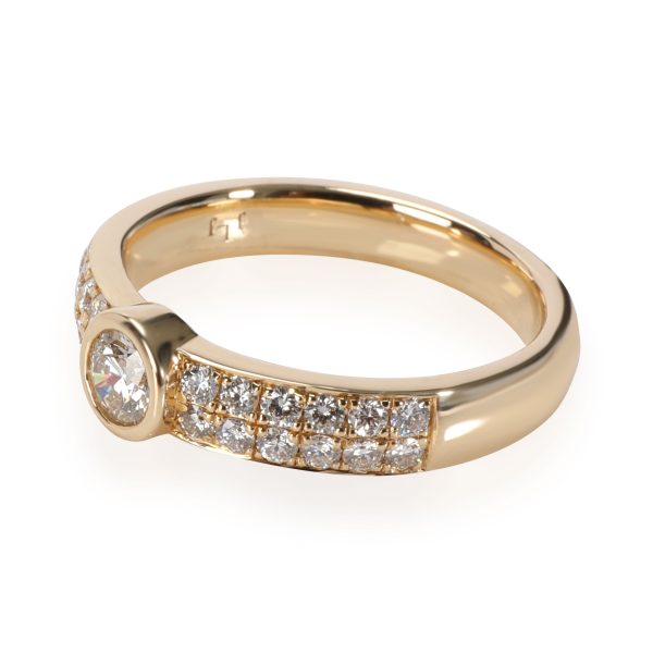 111343 sv Bezel Set Diamond Ring in 14K Yellow Gold 066 CTW