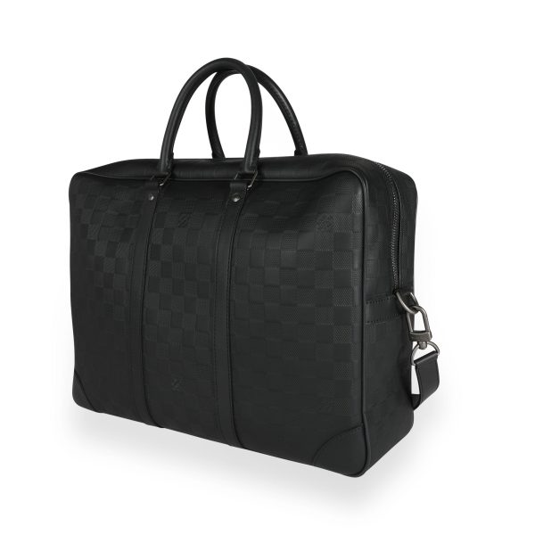 111381 sv Louis Vuitton Onyx Damier Infini Porte Documents Voyage Briefcase GM