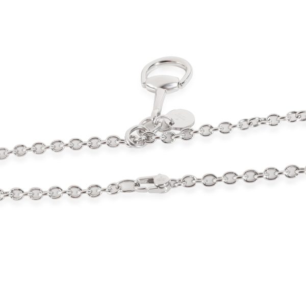 111464 clasp Gucci Horsebit Necklace in 18K White Gold