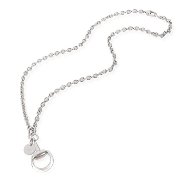 111464 pv Gucci Horsebit Necklace in 18K White Gold