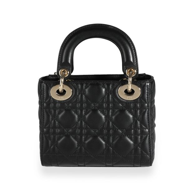 111504 pv 7aac49cb d065 4649 b6f4 52a51d681f4f Dior Black Cannage Lambskin Mini Lady Dior Bag