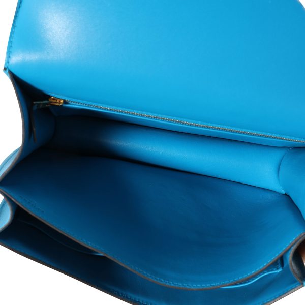 111508 av Herm√®s Bleu Zanzibar Evercolor Constance 24 GHW