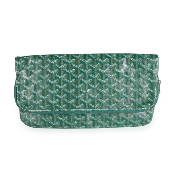 111558 fv Goyard Green Goyardine Saint Marie Soft Clutch