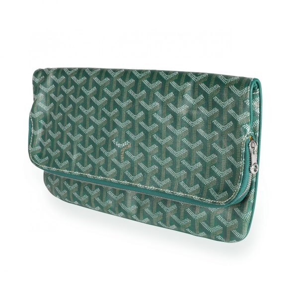 111558 sv Goyard Green Goyardine Saint Marie Soft Clutch