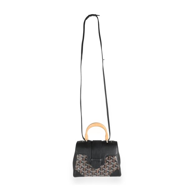 111559 bv Goyard Black Goyardine Mini Saigon Bag