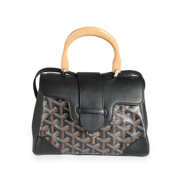 111559 fv Goyard Black Goyardine Mini Saigon Bag