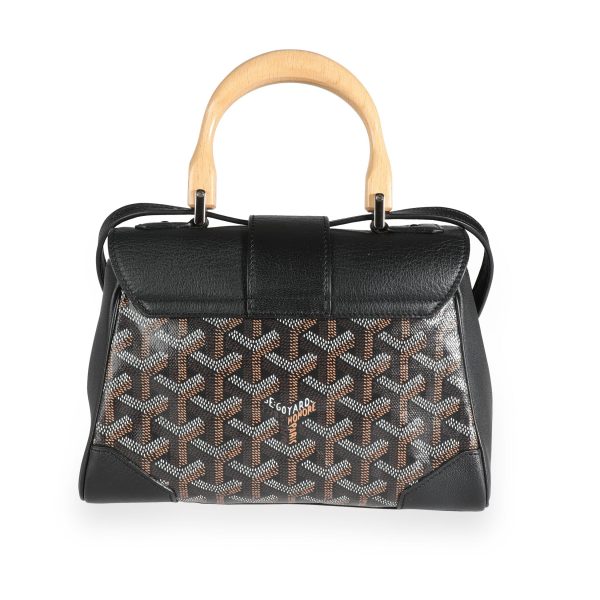 111559 pv Goyard Black Goyardine Mini Saigon Bag