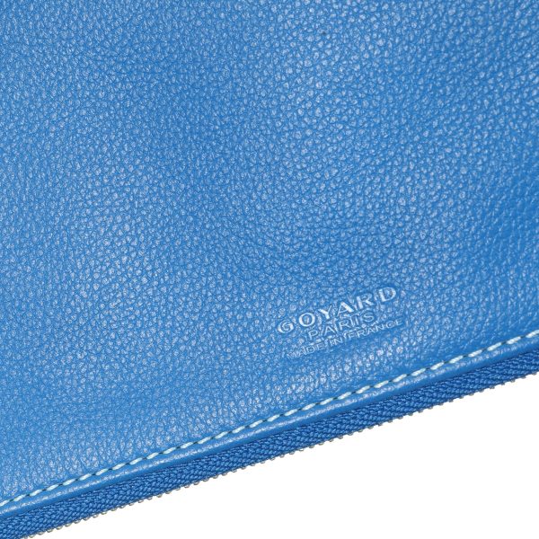 111560 ad2 Goyard Blue Goyardine Saint Marie Soft Clutch