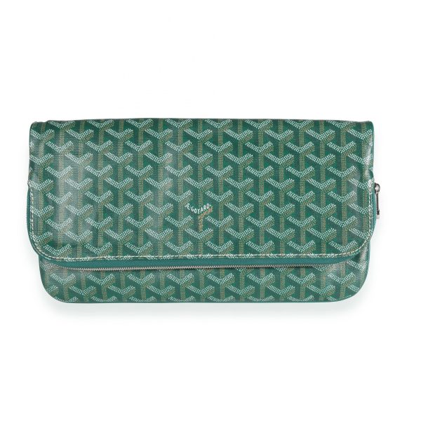 111561 fv Goyard Green Goyardine Saint Marie Soft Clutch