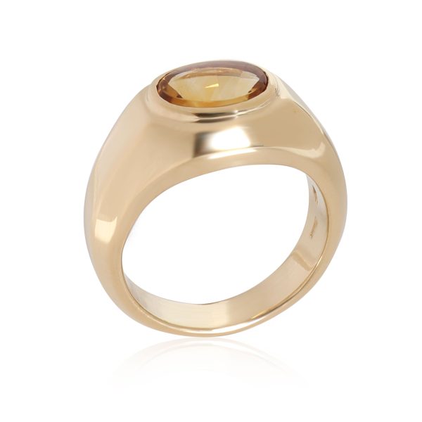 111595 av Bulgari Citrine Gypsy Ring in 18K Yellow Gold