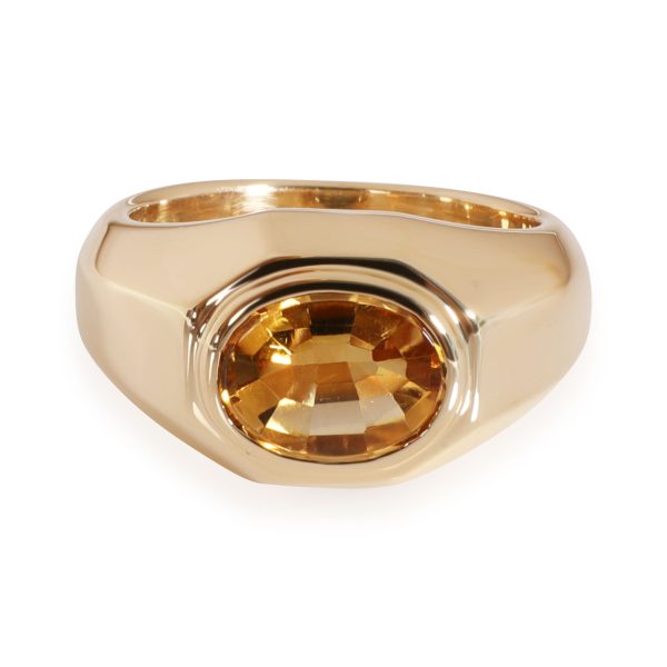 111595 fv Bulgari Citrine Gypsy Ring in 18K Yellow Gold