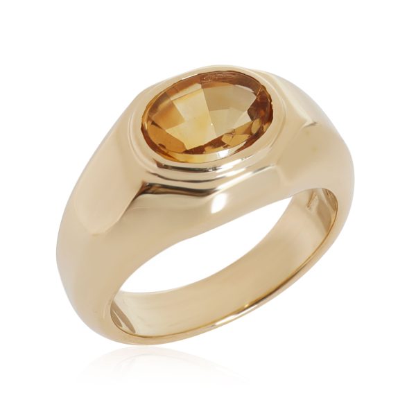 111595 pv Bulgari Citrine Gypsy Ring in 18K Yellow Gold