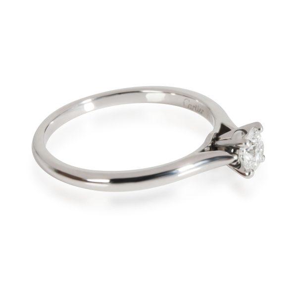 111609 sv Cartier 1895 Diamond Engagement Ring in Platinum Platinum E VVS2 027 CTW