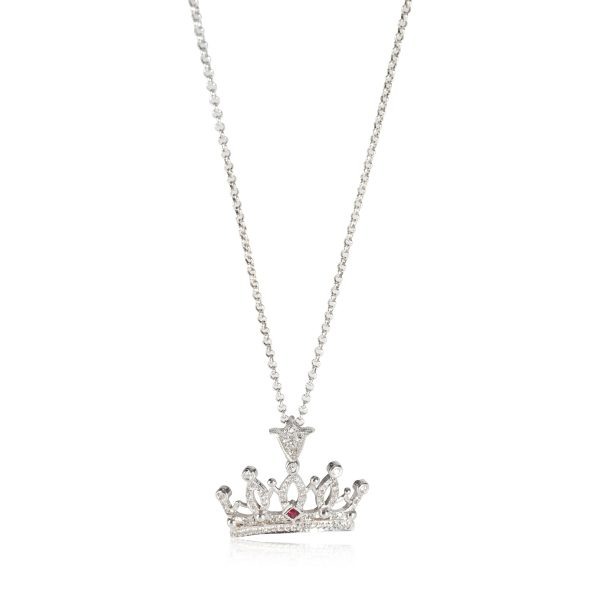 111647 fv 343827ab 48e2 4290 b459 3902d08adabc King Baby Diamond Created Ruby Crown Queen Baby Pendant in Sterling Silver