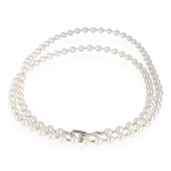 111737 bv Tiffany Co HardWear Pearl Necklace in Sterling Silver