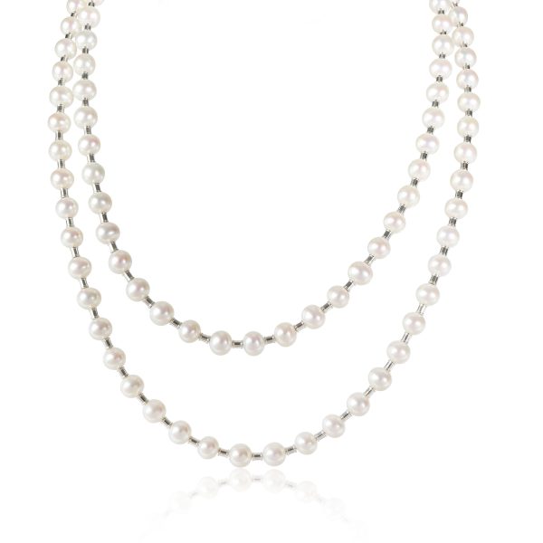 111737 fv Tiffany Co HardWear Pearl Necklace in Sterling Silver