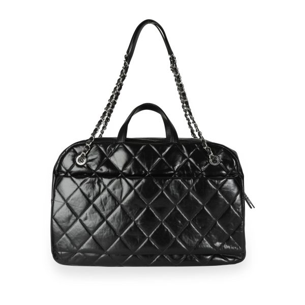 111802 pv a63d295c 5639 429c b889 a7c46f9235d7 Chanel Black Quilted Calfskin Oversized Bowling Flap Bag