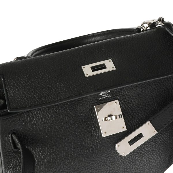 111817 ad2 Herm√®s Black Togo Retourne Kelly 28 PHW