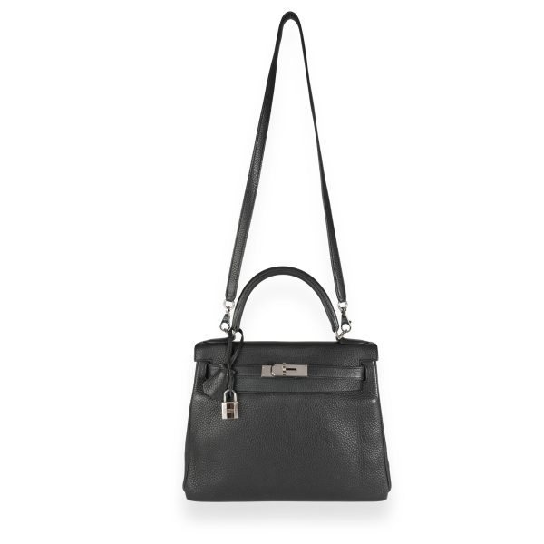 111817 bv Herm√®s Black Togo Retourne Kelly 28 PHW