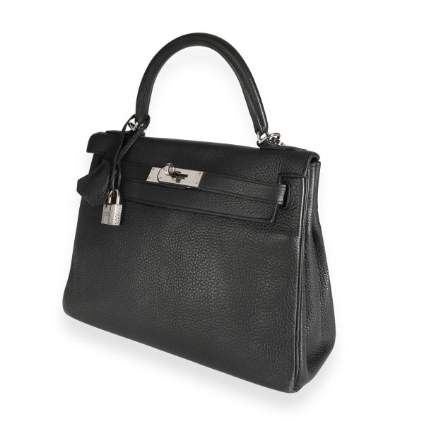 111817 sv Herm√®s Black Togo Retourne Kelly 28 PHW