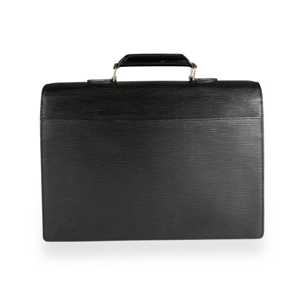 111964 pv 0ff8ce1b 071c 4874 b92e 4651e9acf1d3 Louis Vuitton Noir Epi Leather Serviette Conseiller Briefcase