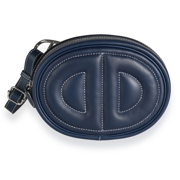 111995 fv Herm√®s Bleu Encre Swift In The Loop Belt Bag PHW