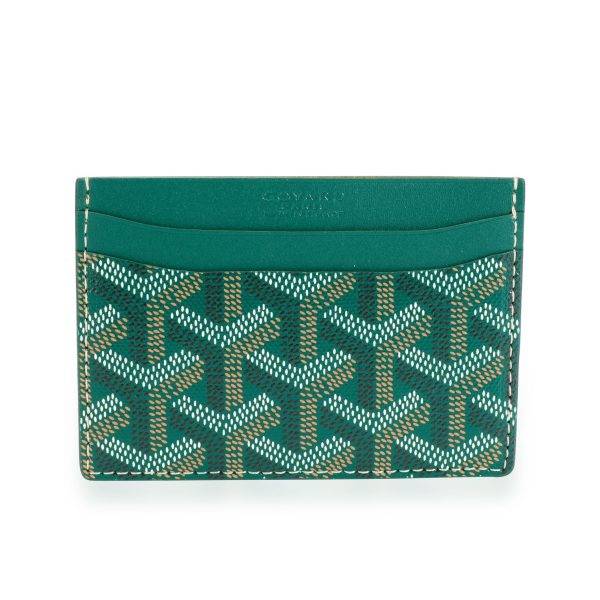 112167 fv c0b2d8a7 f49b 4136 ae72 da06a2ba6519 Goyard Green Goyardine Saint Sulpice Card Holder