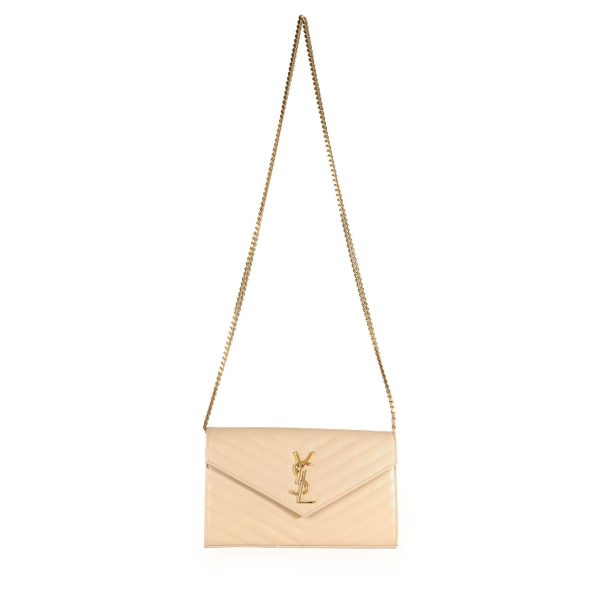 112188 bv 0e7d0c84 7d4e 47bb 9100 60c75b05281b Saint Laurent Powder Grain De Poudre Large Monogram Envelope Chain Wallet