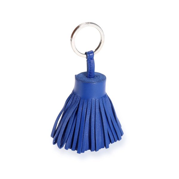 112289 fv 3c0a1f1c bb99 4d76 8984 317f48d56c6f Herm√®s Bleu √âlectrique Milo Lambskin Carmen Key Ring PHW