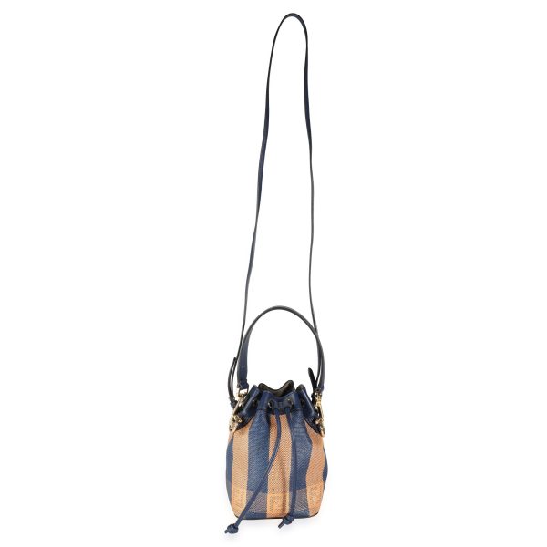 112329 bv de5ba30b a8ea 44fc b9c9 19ef520c9518 Fendi Blue Orange Raffia Mini Mon Trésor Bucket Bag