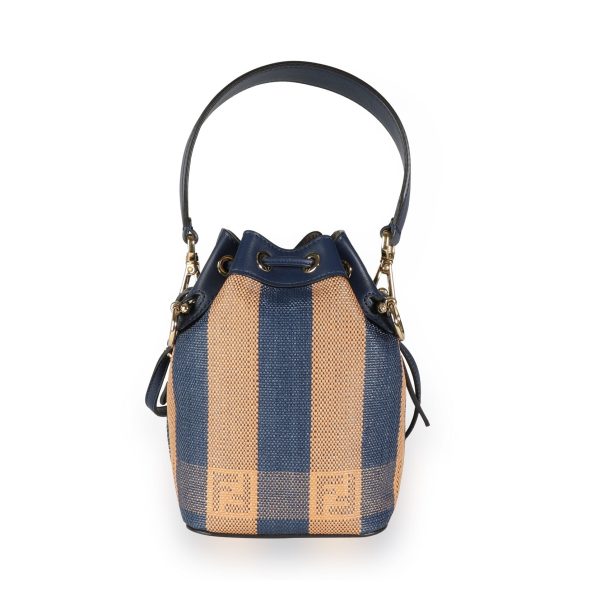 112329 pv c3b86c6d 9341 4470 831f fc65c9056cf3 Fendi Blue Orange Raffia Mini Mon Trésor Bucket Bag