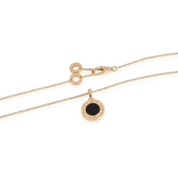 112337 clasp Bulgari Bvlgari Bvlgari Onyx Pendant in 18K Yellow Gold