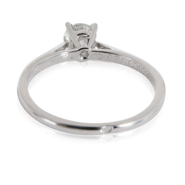 112400 bv Cartier 1895 Diamond Engagement Ring in Platinum F VVS2 027 CTW