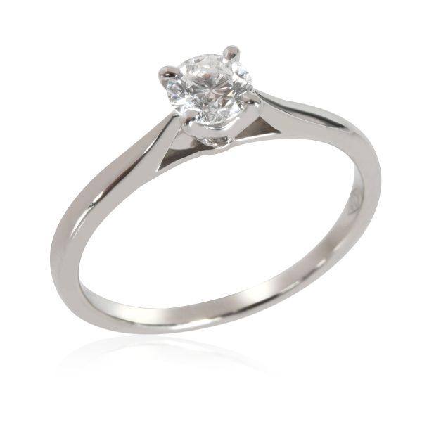 112403 pv Cartier 1895 Diamond Solitaire Engagement Ring in Platinum E VVS1 028 CTW