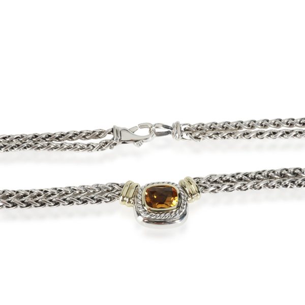 112436 clasp 5ac80181 ea46 42a1 8155 fe219bc1437a David Yurman Albion Citrine Pendant in 14K Yellow GoldSterling Silver