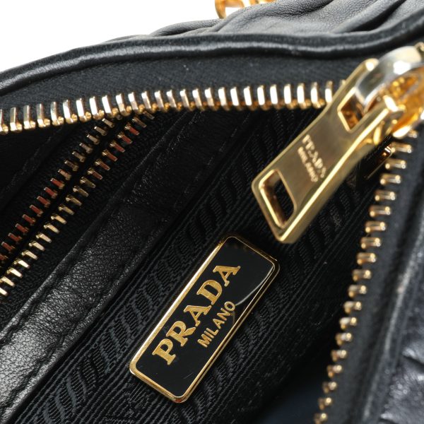 112447 ad2 Prada Black Gaufre Nappa Leather Bag