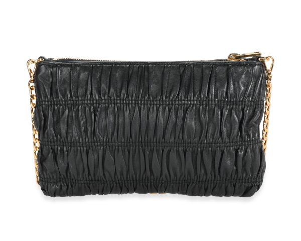 112447 pv Prada Black Gaufre Nappa Leather Bag