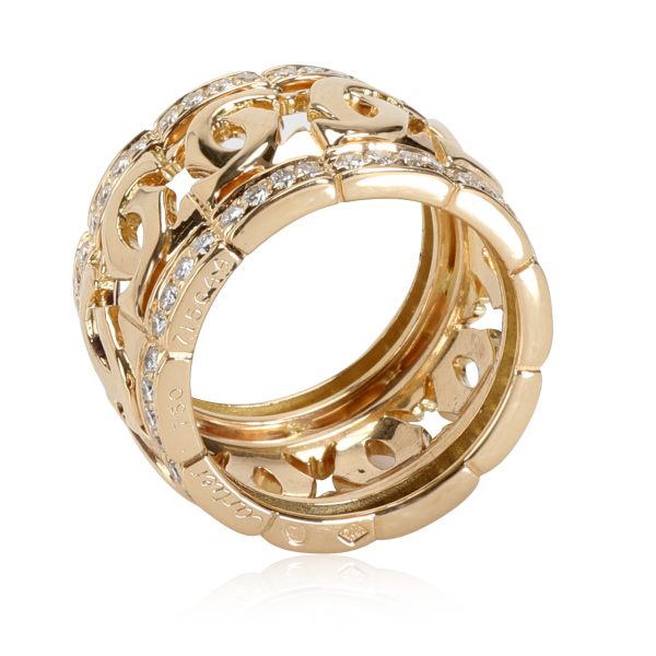 Yellow Gold Ring Cartier Entrelaces C de Cartier in 18K Yellow Gold 065 ctw