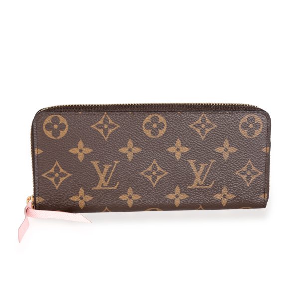 112461 fv Louis Vuitton Monogram Canvas Rose Ballerine Clémence Wallet