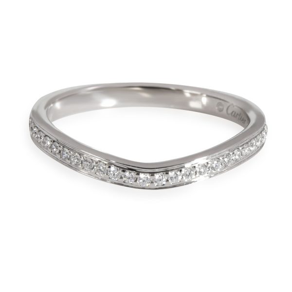 Rings Cartier Ballerine Diamond Wedding Band in Platinum 009 CTW