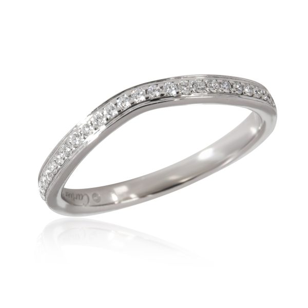 Platinum Ring Cartier Ballerine Diamond Wedding Band in Platinum 009 CTW