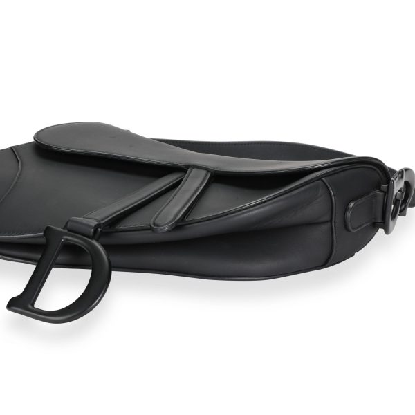 112565 box Dior Black Ultra Matte Leather Saddle Bag