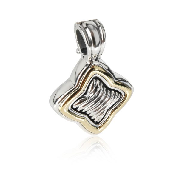 112571 fv 4f78e178 6585 4457 9c16 1f3aebe7252b David Yurman Quatrefoil Cable Pendant in 18K Yellow GoldSterling Silver