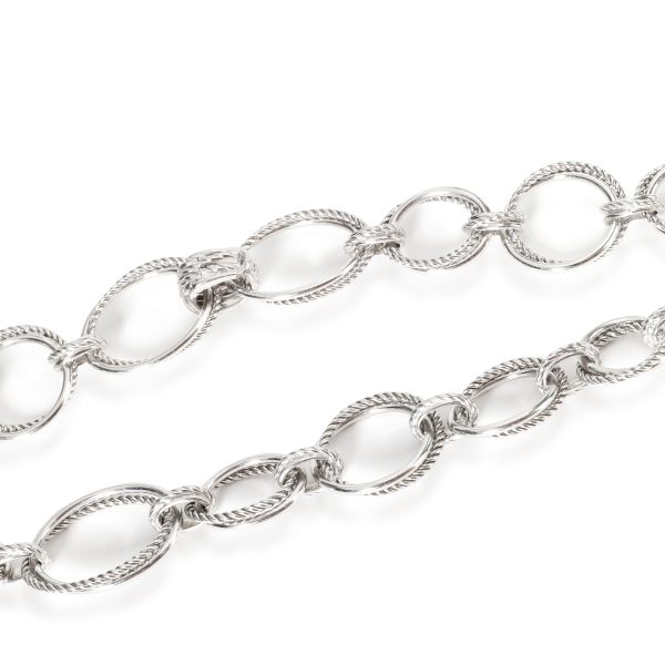 112632 clasp David Yurman Diamond Crossover Convertible Necklace in Sterling Silver 047 CTW