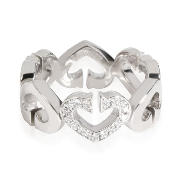 Rings Cartier Hearts and Symbols Diamond Band in 18k White Gold 017 CTW